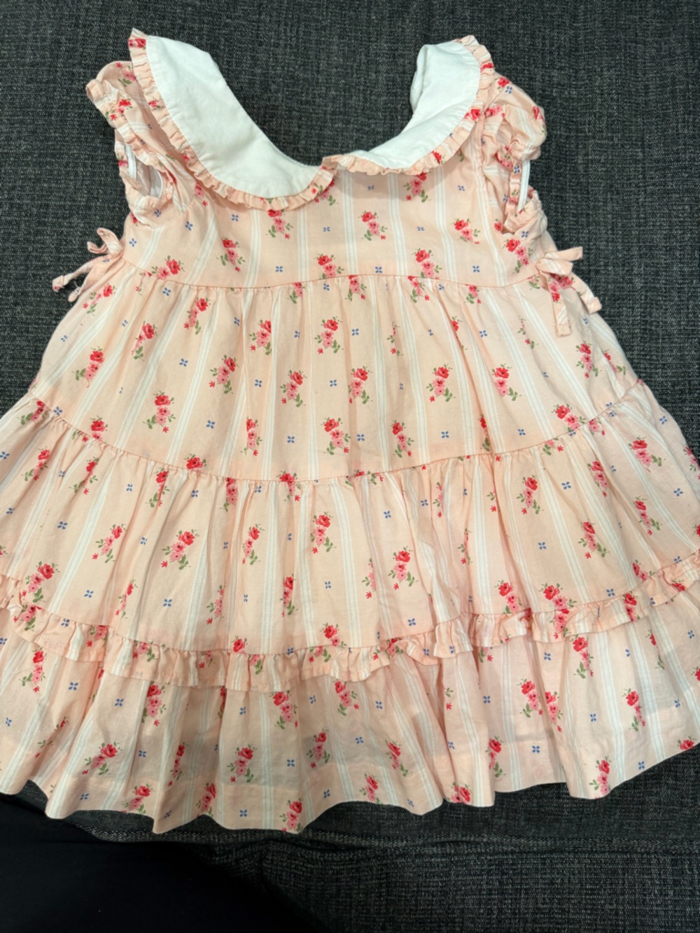Janie and Jack Peach Floral Dress